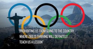 Olympians Who Doped: “We Accept Our Punishment Of Not Going To The Epicenter Of Zika”
