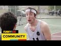 SHORT: White Guys Playing Basketball