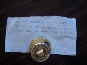 Apologetic Man Returns Uneaten Doorknob