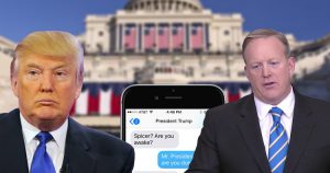 Trump Texts Sean Spicer Asking Him To Cheer Him Up With Alternative Facts