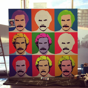 Painting of the boss really coming along in our NorCal office!