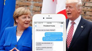 Trump Texts Angela Merkel To Make Her Pay For NATO