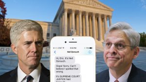 Neil Gorsuch Texts Merrick Garland To Brag About His First Day At Work