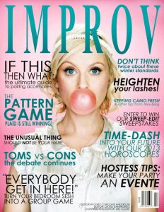 Amy Poehler on Cover of Fake Improv Magazine