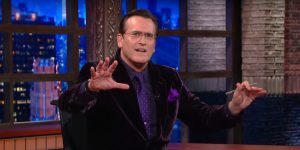 Bruce Campbell’s Colbert Impression Includes A Lot Of Pen Tricks, And Other Late Night Leftovers